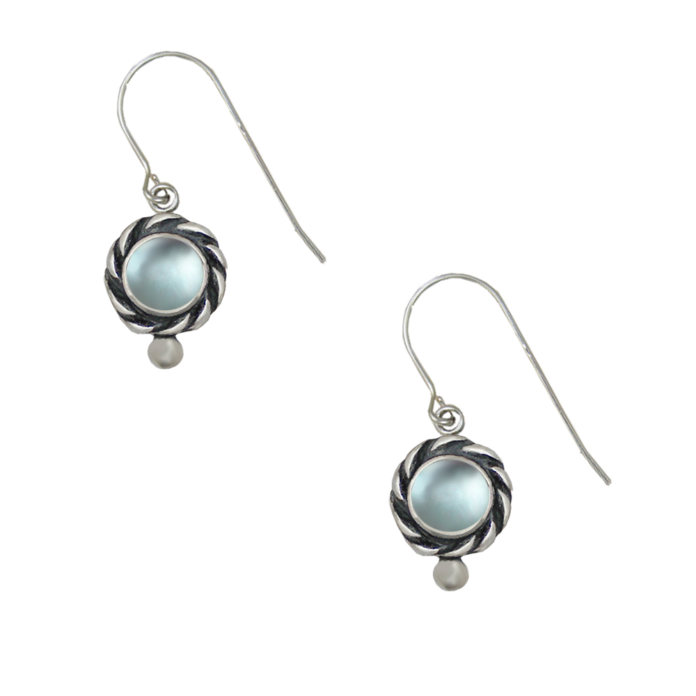 Sterling Silver Petite Blue Topaz Gemstone Drop Dangle Earrings